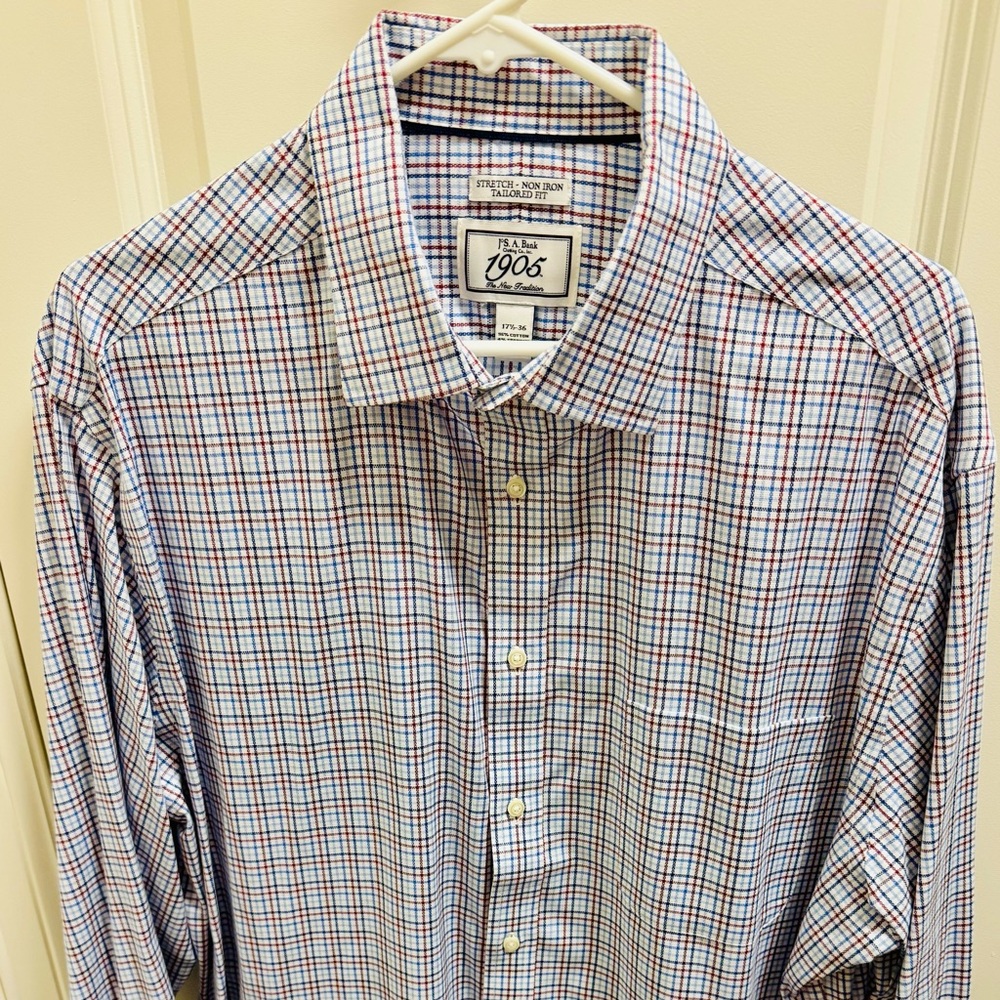 Jos. A Bank multi Non-iron Dress Shirt 17.5x36